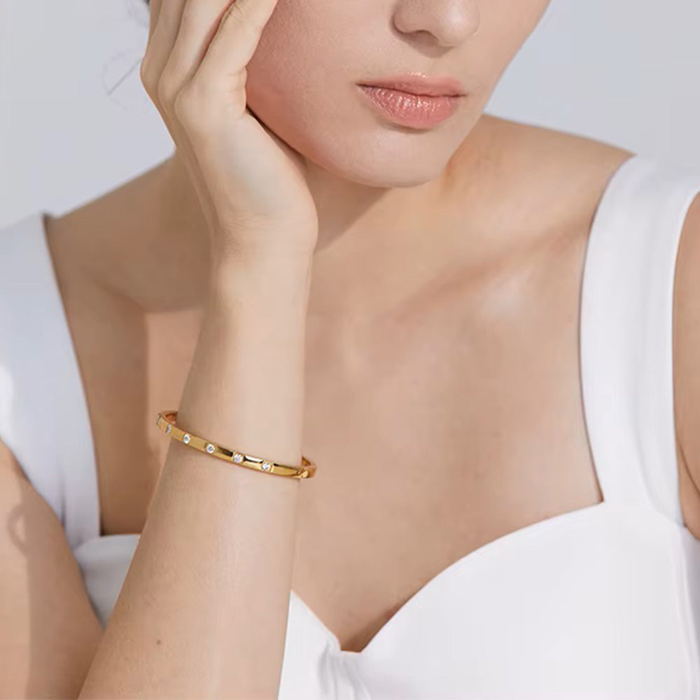 18K Gold Plated Bangle Bracelet