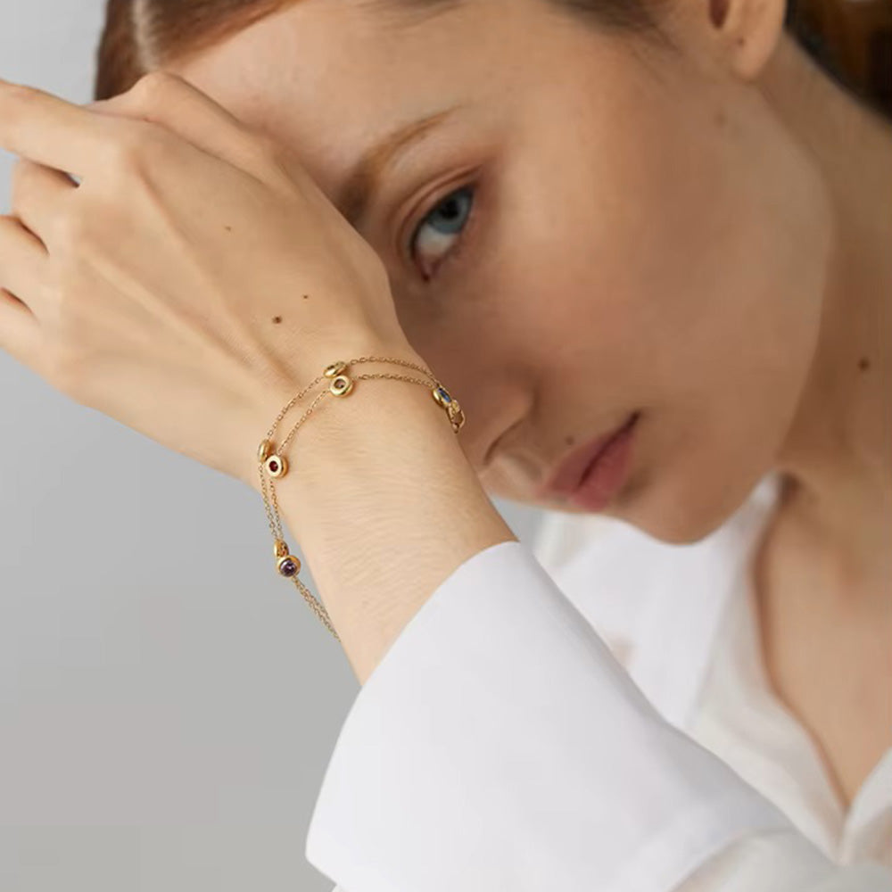 Fine 18K Gold Plated Charm Bracelet