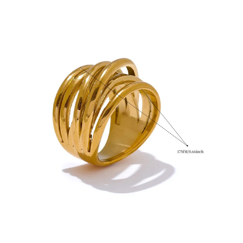 Statement 18K Gold Plated Ring