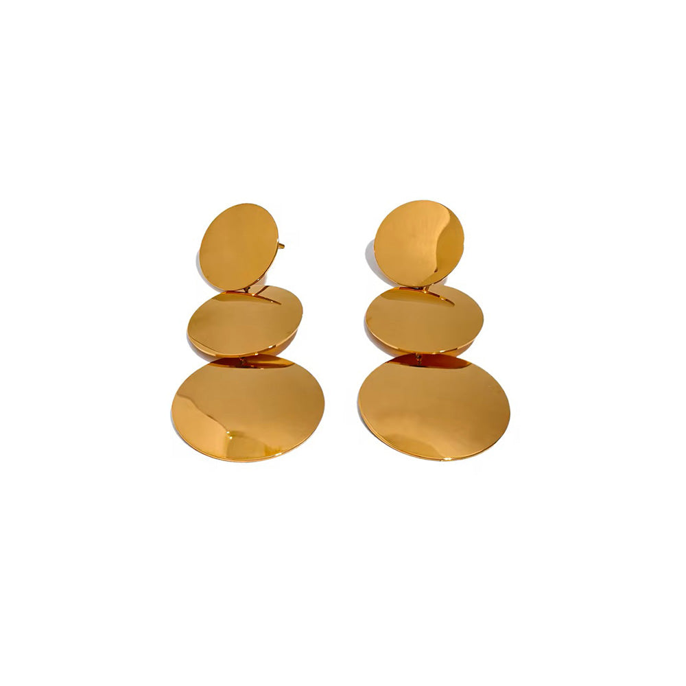 Statement 18K Gold Plated Dangle Earrings