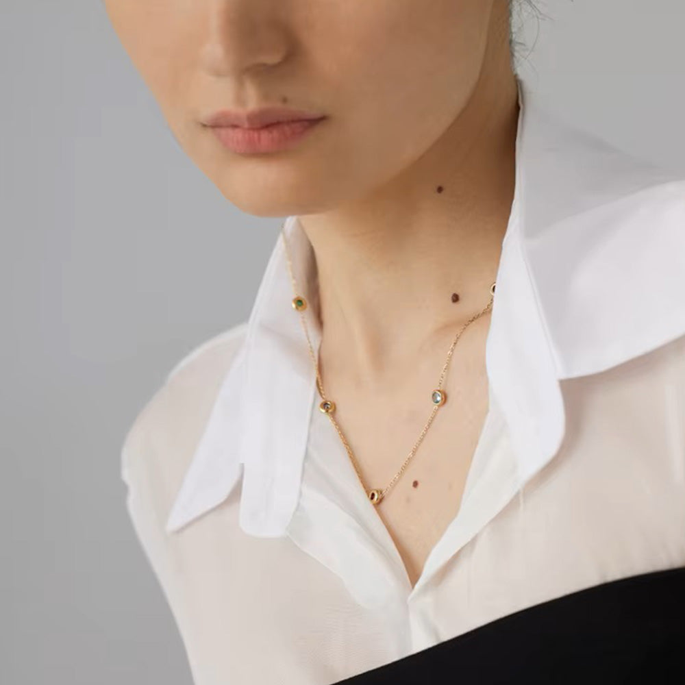 Fine 18K Gold Plated Charm Necklace