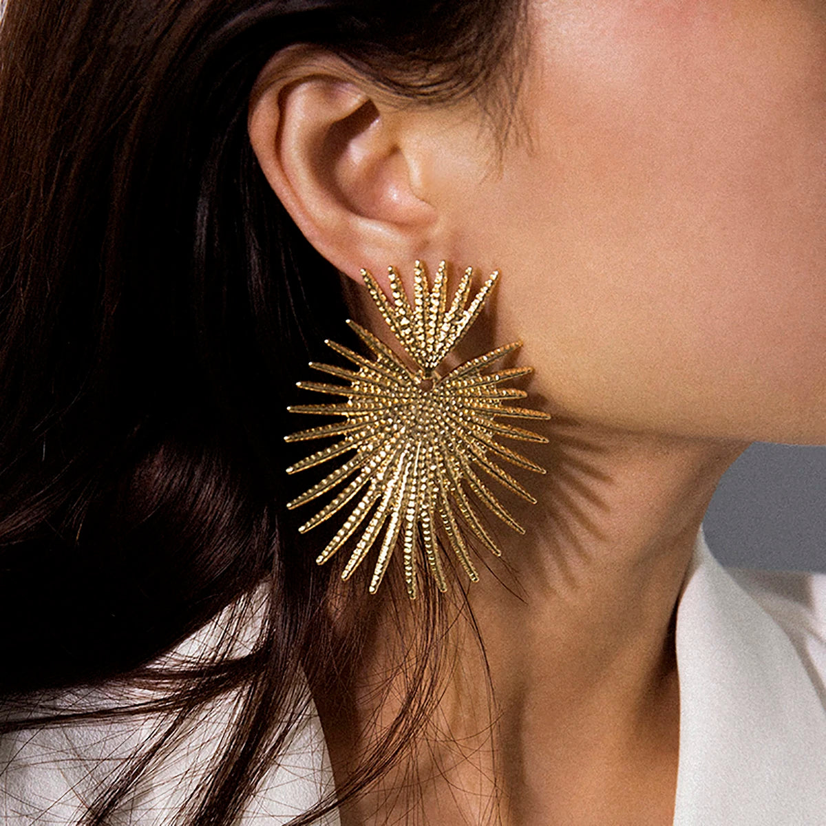 Hersaura-exotic-dangle -stud-earrings-gold