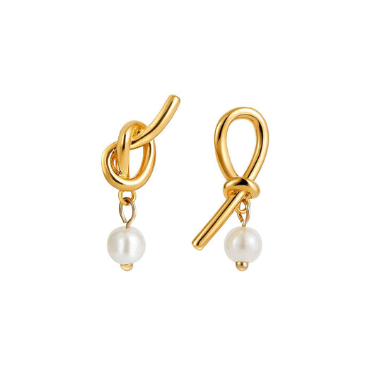 Fine 18K Gold Plated Pearl Earrings