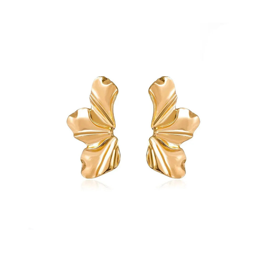 Statement Stud Earrings Gold
