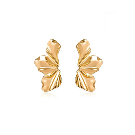 Statement Stud Earrings Gold