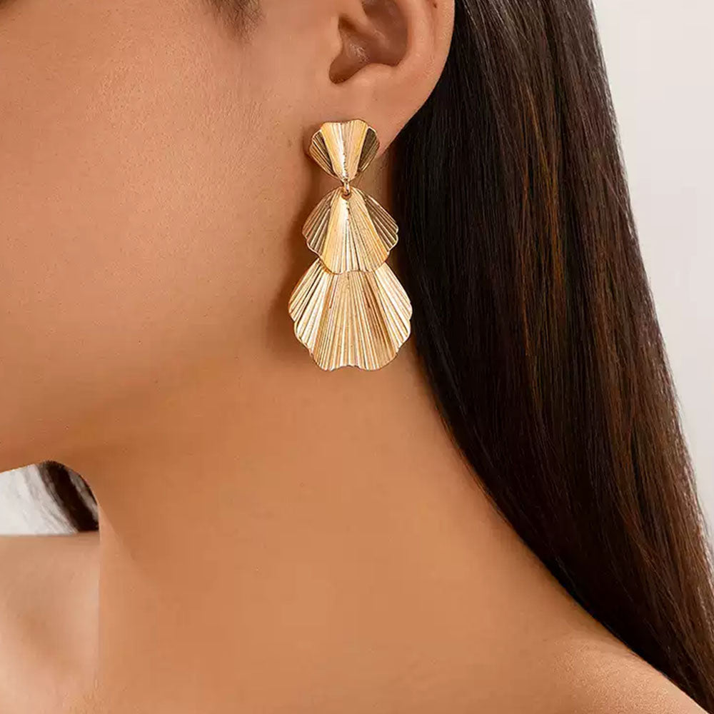 Unique Dangle Earrings Gold
