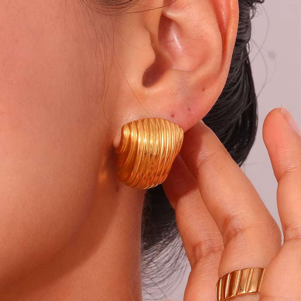 Vintage 18K Gold Plated Drop Earrings