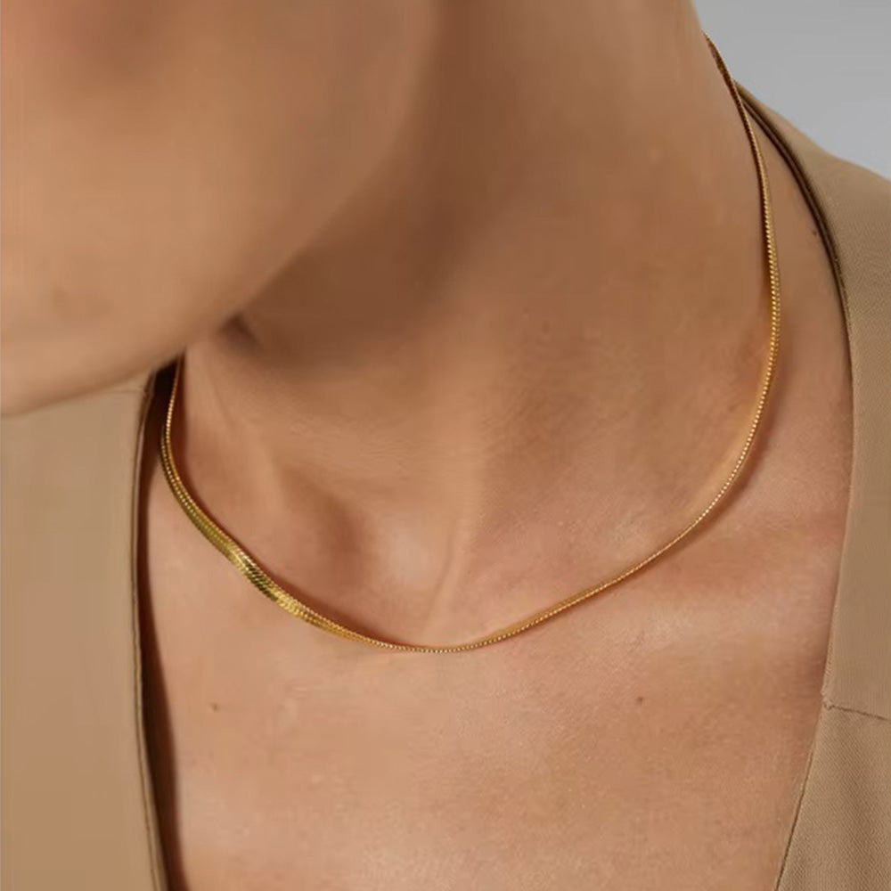 Minimalist 18K Gold Plated Chain Necklace