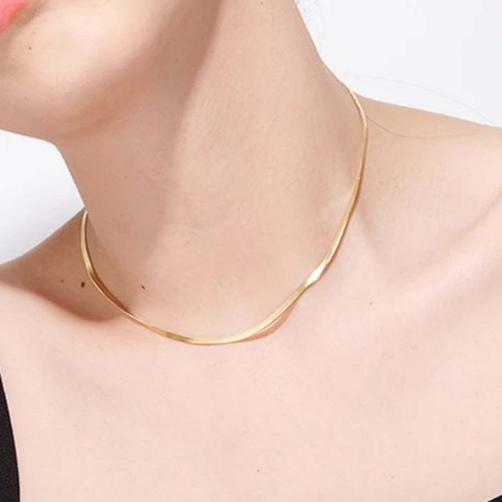Minimalist 18K Gold Plated Chain Necklace