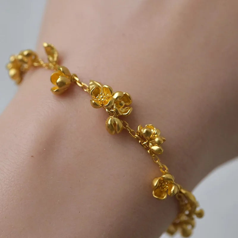 Unique Osmanthus Flower Chain Bracelet