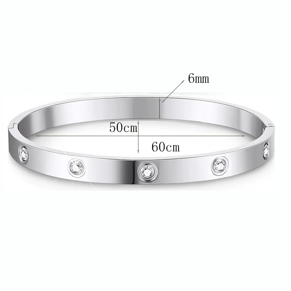 Classic 14K Gold Tennis Bangle Bracelets Bangles