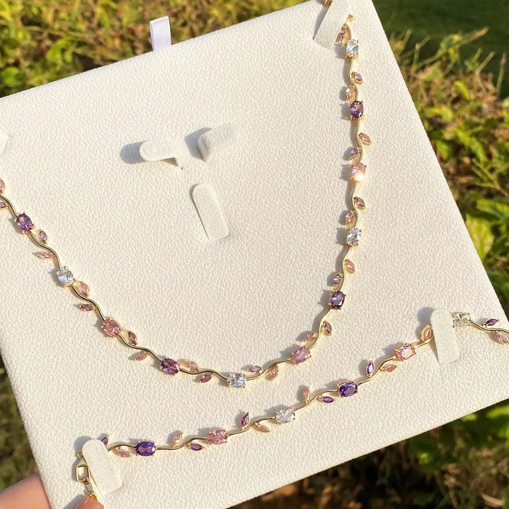 Elegant Leaf Choker Necklaces / Bracelets