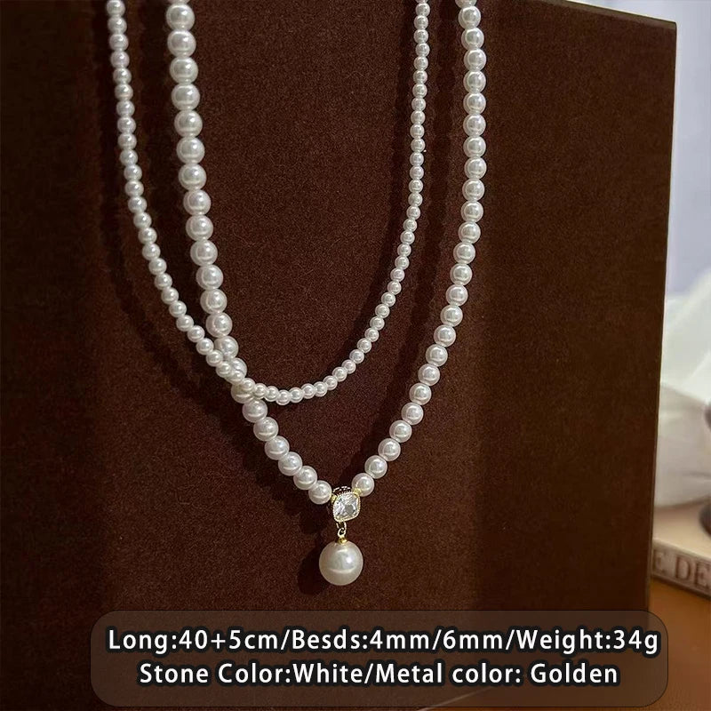 Elegant Faux Pearl Necklace