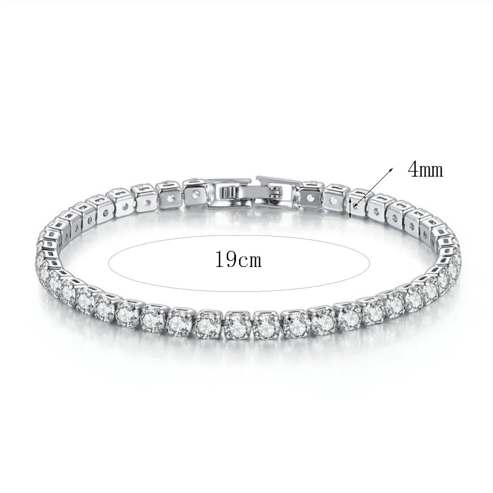 Classic 14K Gold Tennis Bangle Bracelets Bangles