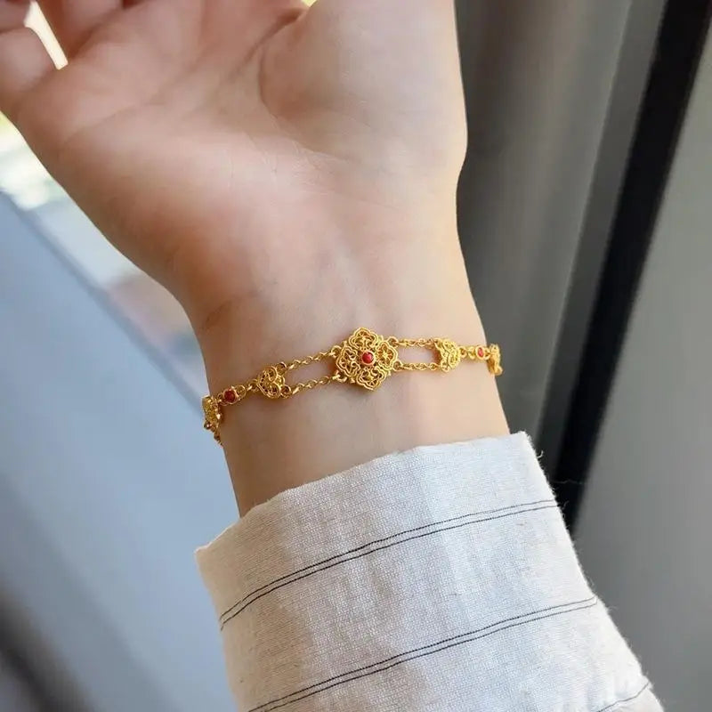 Antique Hollow Out Chain Bracelet
