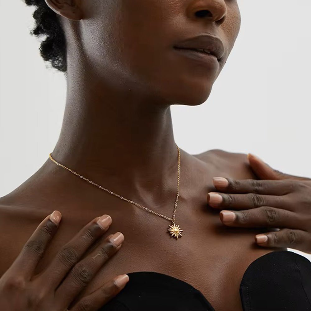 Statement 18K Gold Plated Pendant Necklace