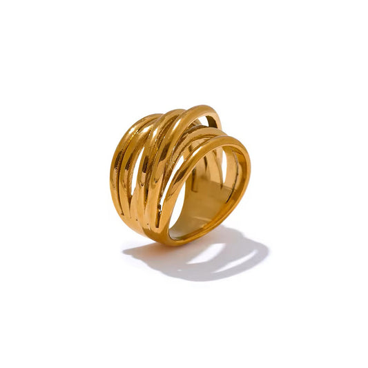 Statement 18K Gold Plated Ring