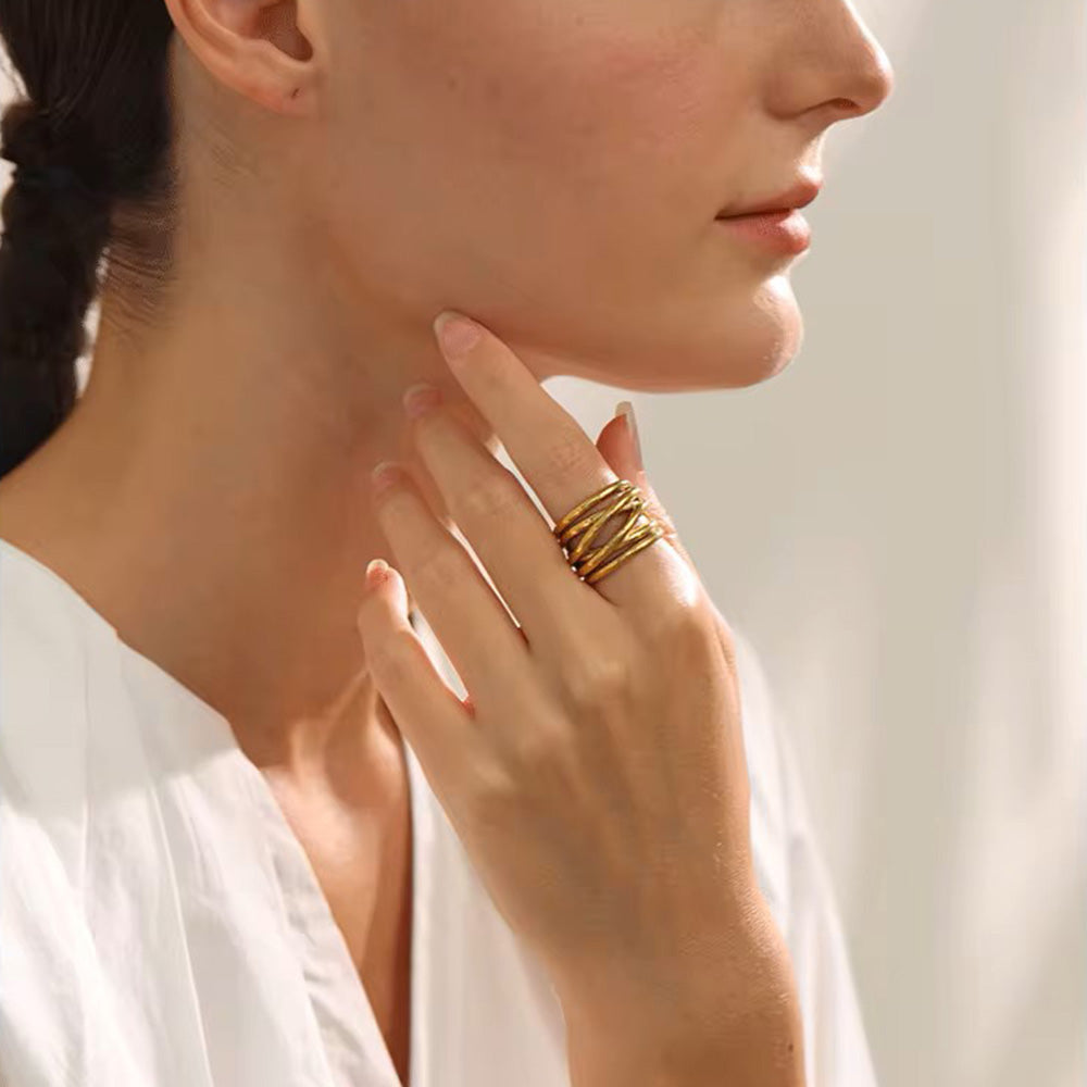 Statement 18K Gold Plated Ring