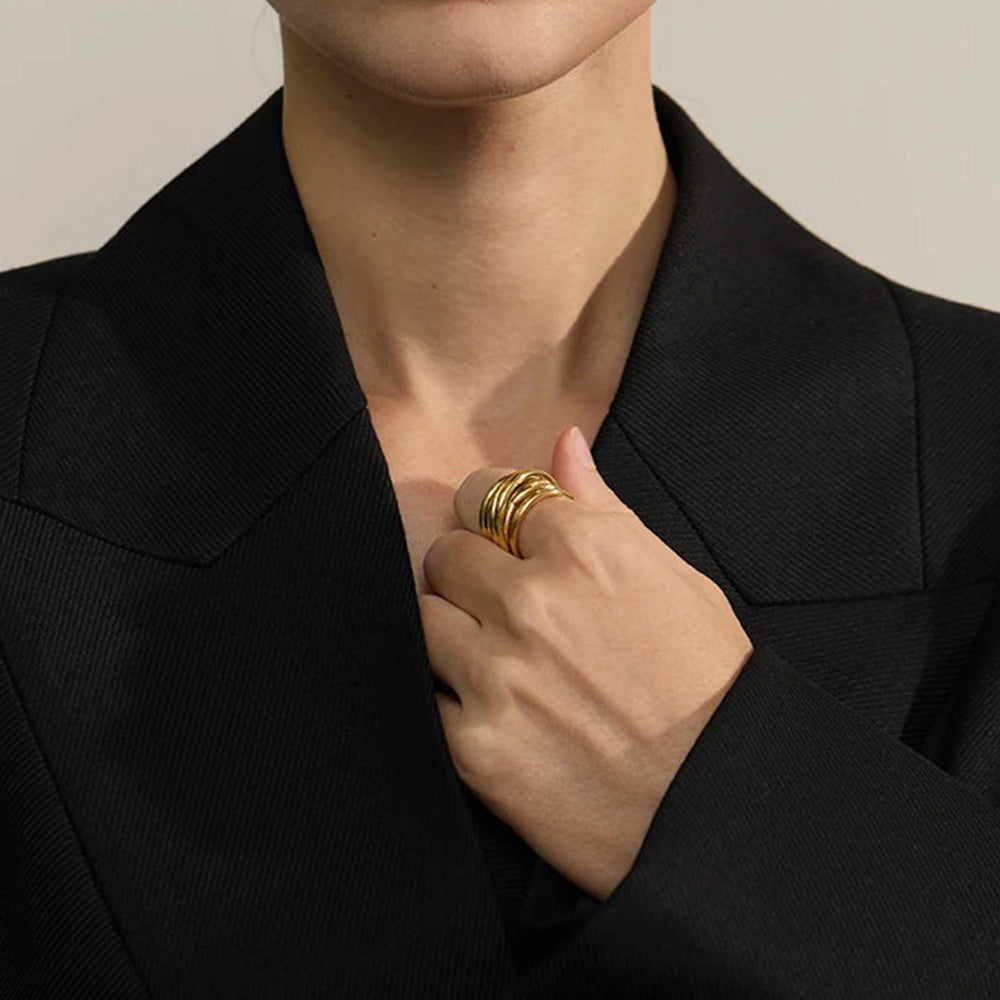 Statement 18K Gold Plated Ring